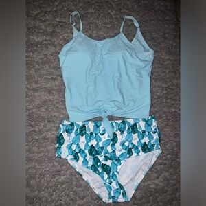 Baby blue Tankini set